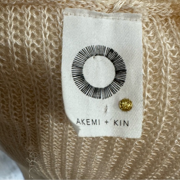 Anthropologie Akemi + Kin Lightweight‎ Cream Off White Ecru Boho Cardigan OSFM - Picture 5 of 9